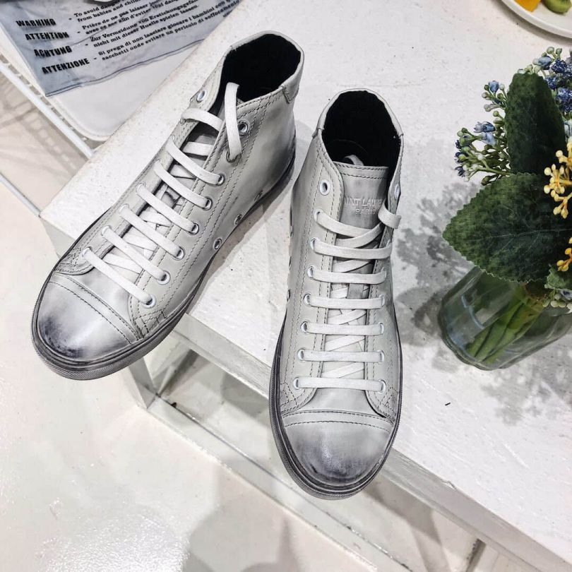YSL Leather High Top Casual Shoes Women Shoes