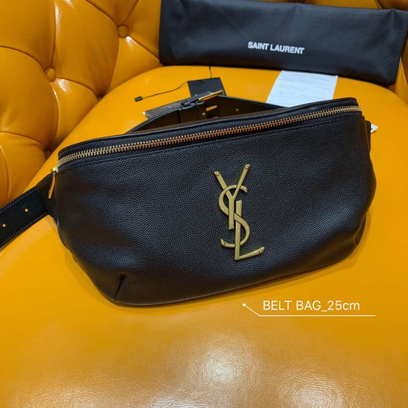 YSL 2019 Caviar Logo Belt 569737 Waist Bags