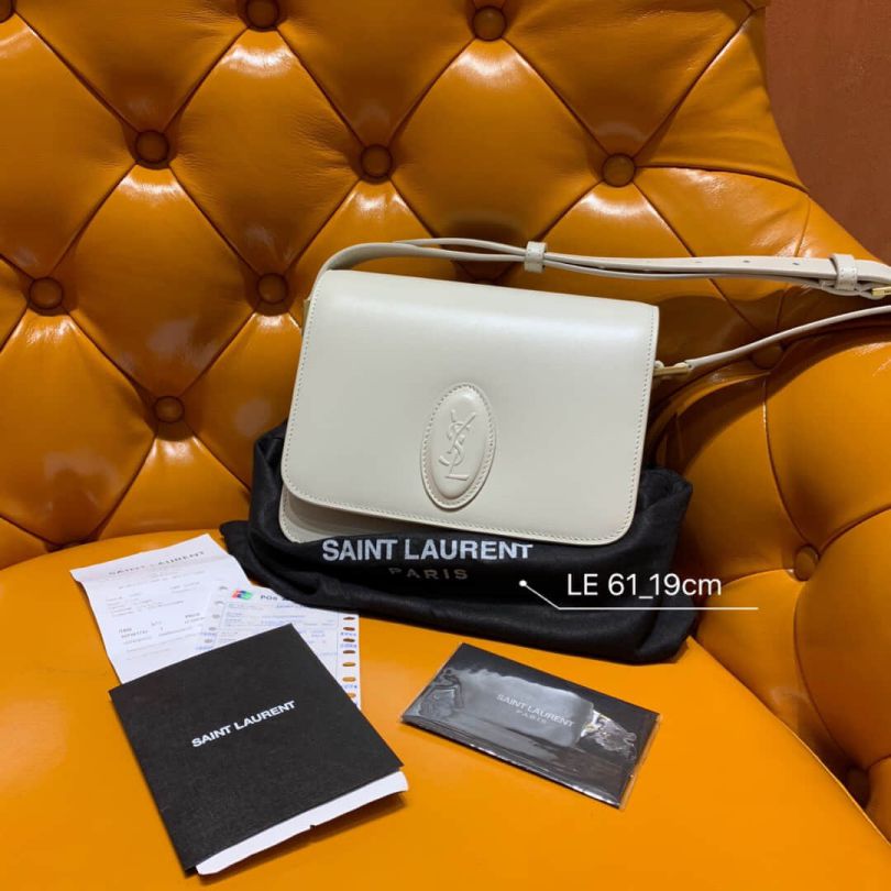 YSL 2019 LE 61 White Small Saddle 568569 Shoulder Bags