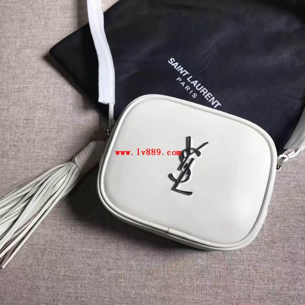 YSL MONOGRAM BLOGGER White 425317 Shoulder Bags