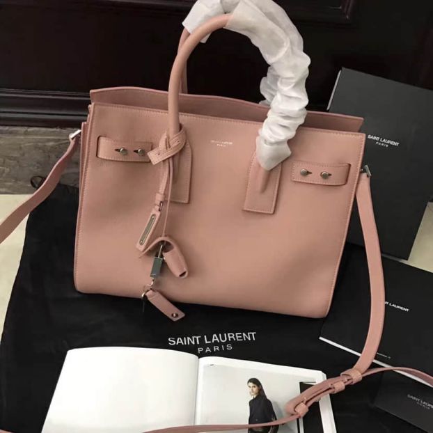 YSL Pink Leather SAC DE JOUR 464960 Tote Bags