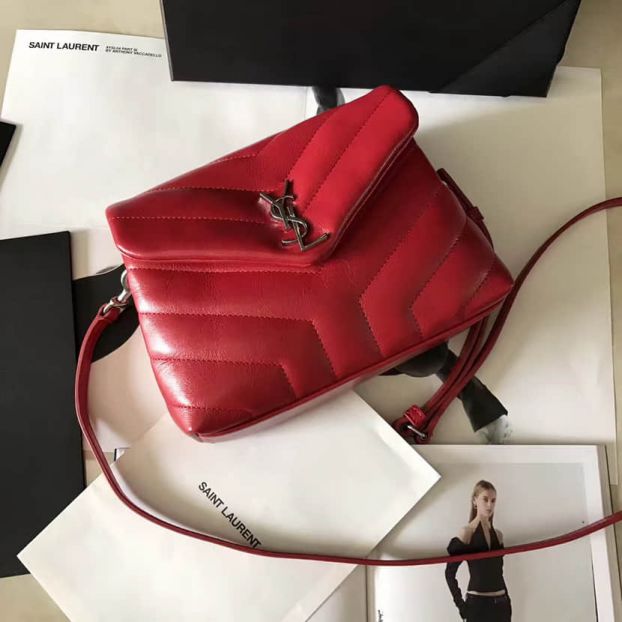 YSL TOY LOULOU Red"Y" Leather 467072 Shoulder Bags