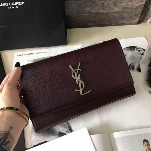 YSL Classic Medium KATE Red Leather Crossbody 364021 Shoulder Bags