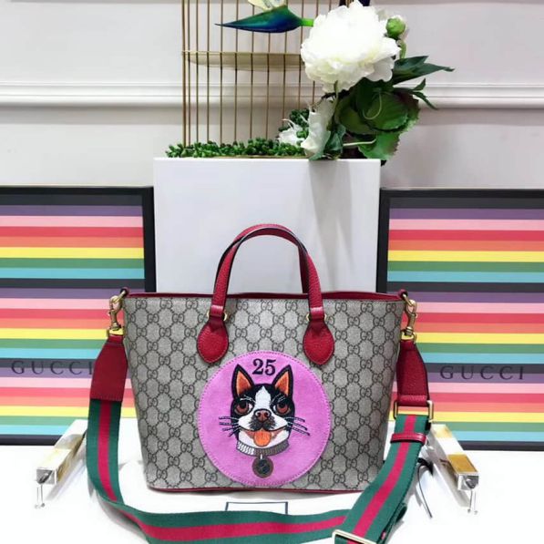 GG Boston Bosco Embroidery Shopper 473887 Women Shopping Bags