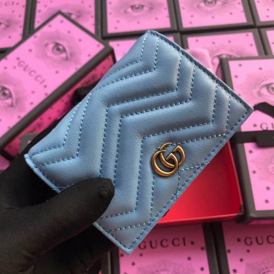 GG marmont Leather GG zip 466492 Leather Women Card Holder