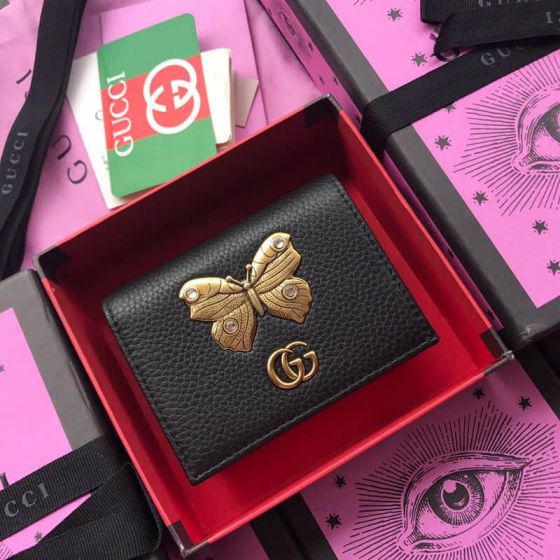 GG Bee 499361 Leather Women Card Holder