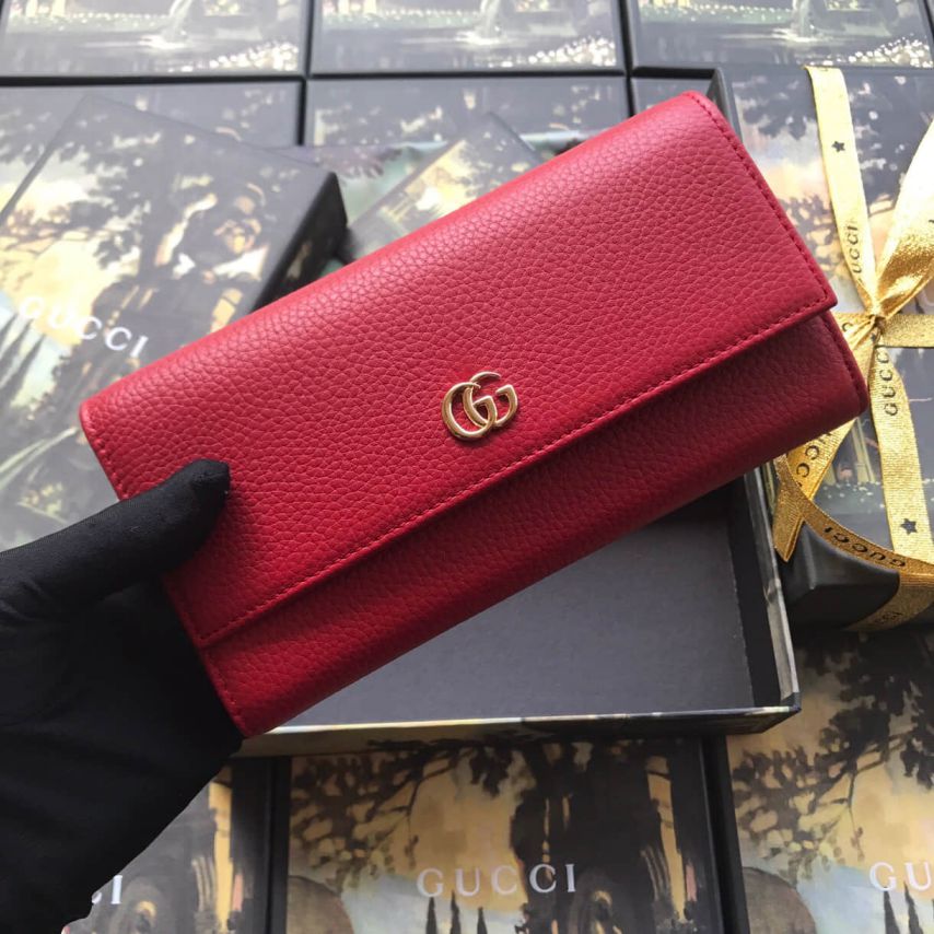 GG 456116 Red Leather Women Wallets