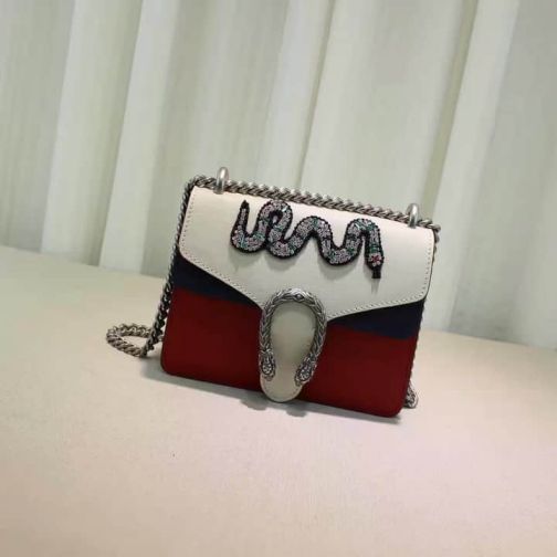 GG 2016 NEW 421970 White Red Chain Women Shoulder Bags