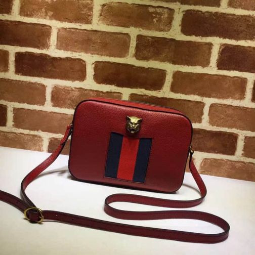 GG 412009 Red Vintage Leather Crossbody Camera Bags Women Shoulder Bags