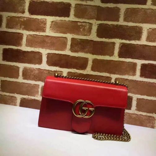 GG 16 NEW GG Marmont 431777 Red Women Shoulder Bags