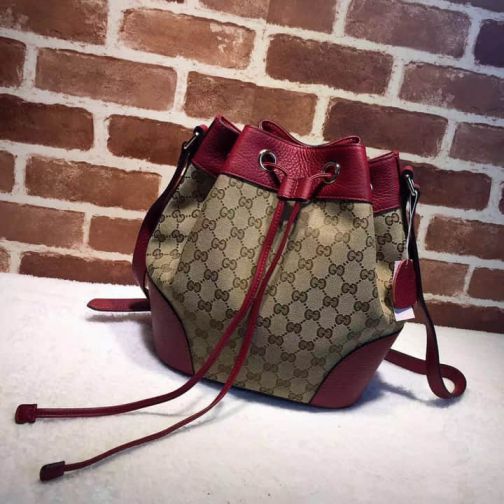 GG NEW Canvas GG 381597 Wine Red Women Shoulder Bags