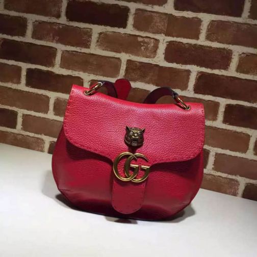 GG Marmont Shopper Medium 409154 Red Women Shoulder Bags
