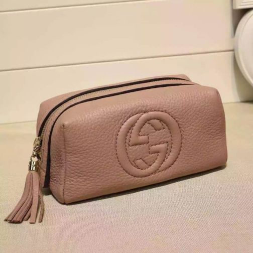 GG 16 Fringe zip 308636 Pink Women Clutch Bags