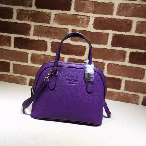 GG 2015 Small mini Leather Tote 341504 Purple Women Clutch Bags