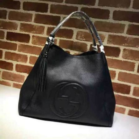GG 2015 NEW Fringe 282308 Black Large SOHO Women Clutch Bags