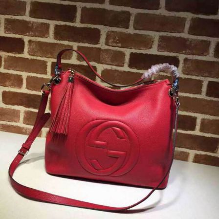 GG Leather 15FW soho Large 408825 Red Women Shoulder Bags