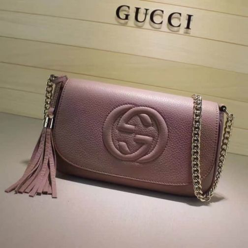 GG Chain soho Medium 336752 Pink Women Shoulder Bags