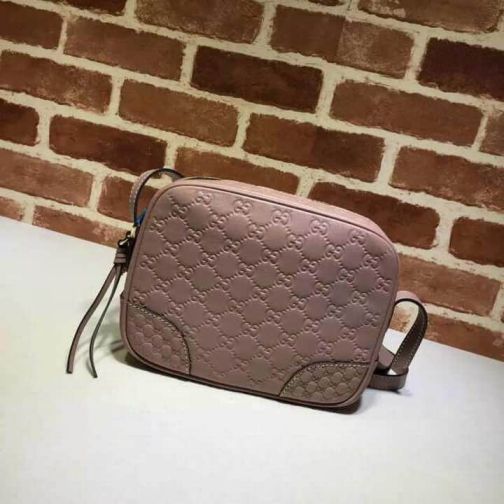 GG Classic bree Leather GG mini Crossbody 387360 Pink Leather Women Shoulder Bags
