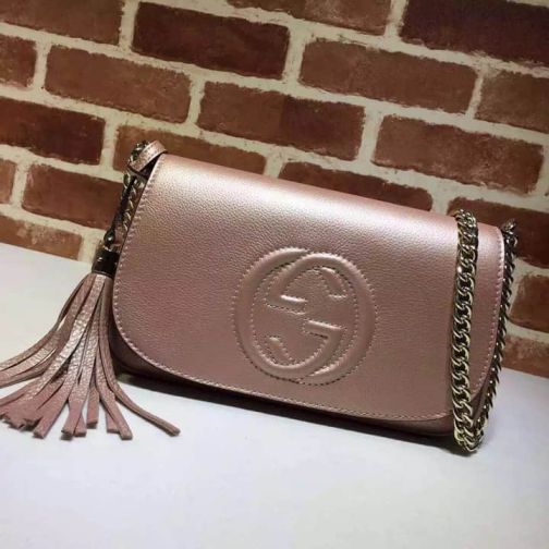 GG 2015 NEW soho 336752 Pink Gold Women Shoulder Bags
