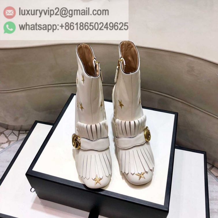 GG 2019FW Leather Ankle Women Boots