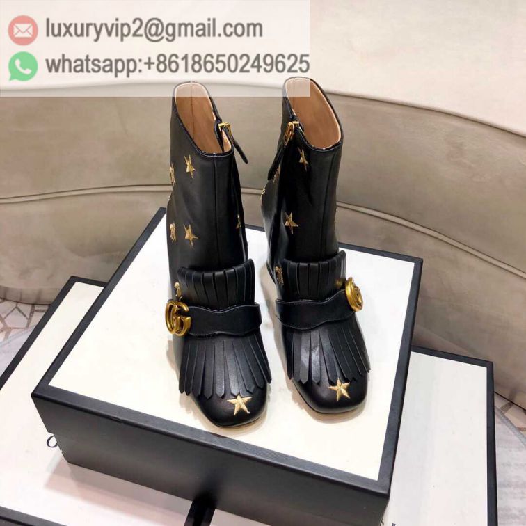 GG 2019FW Leather Ankle Women Boots