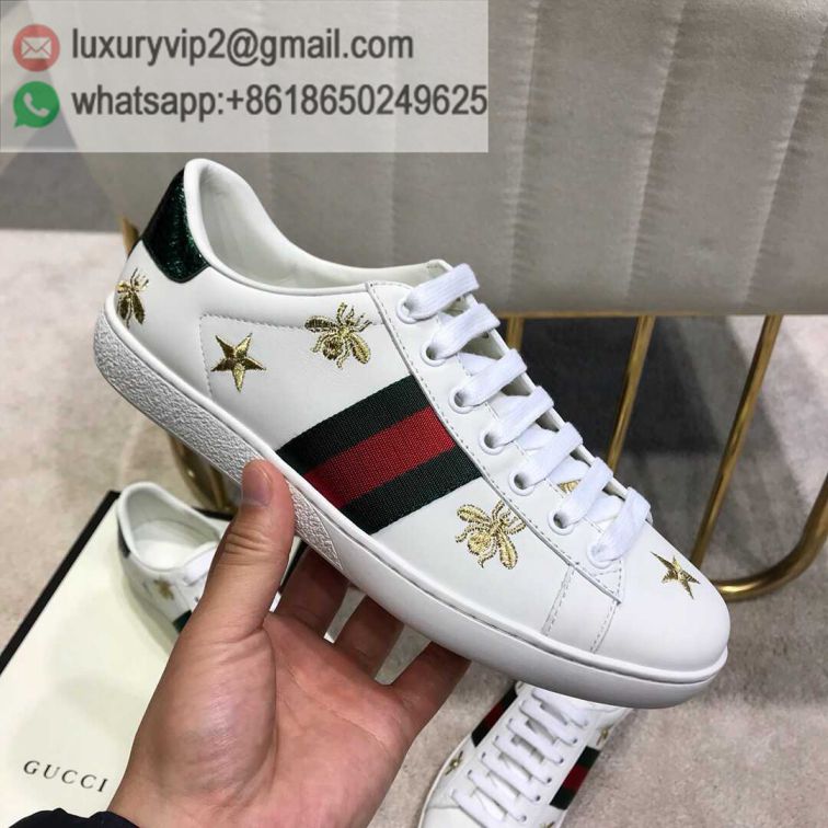 GG White Ace Classic LOW Sneakers Bee Embroidery Women Sneakers