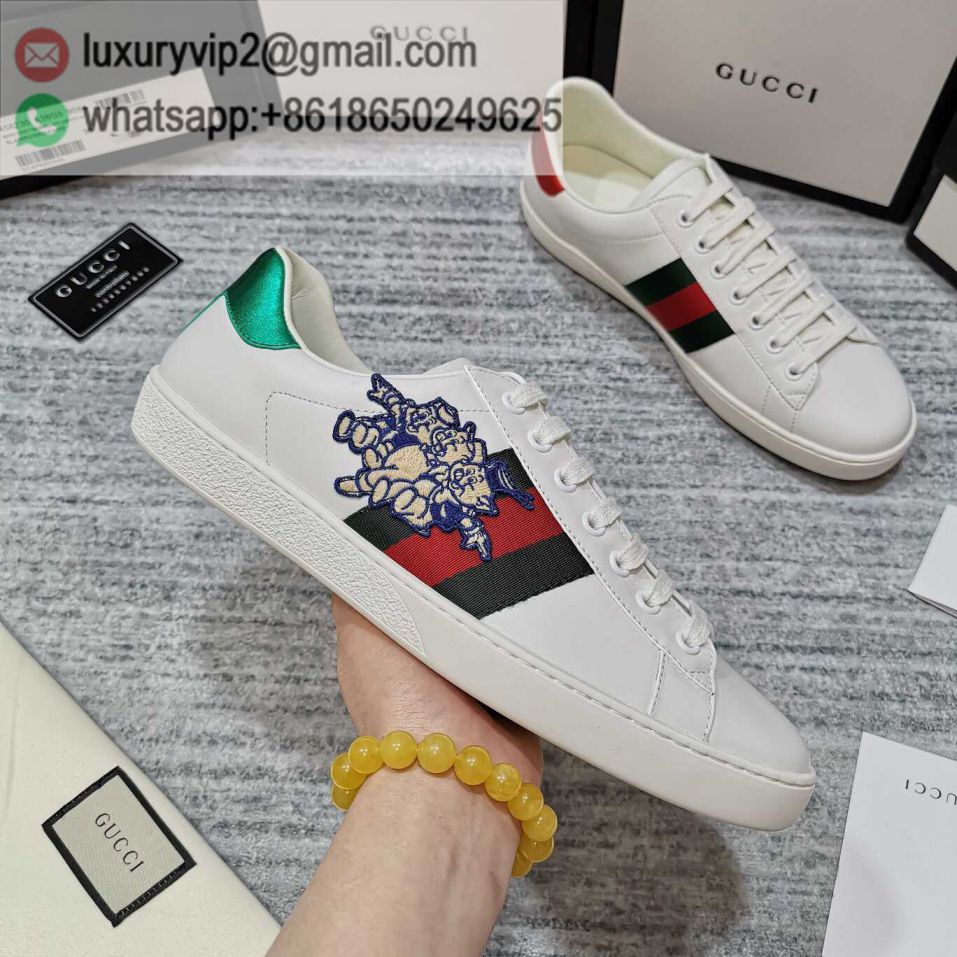 GG White Ace Classic LOW Unisex Sneakers