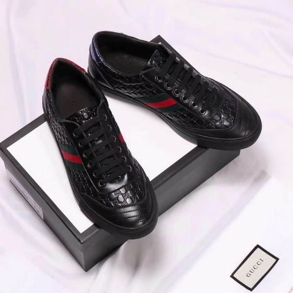 GG Leather Bee Men Shoes