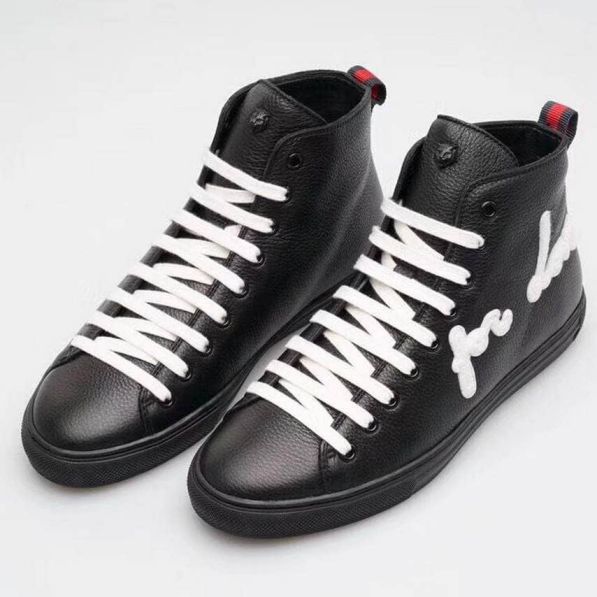 GG Men High Leather Shoes