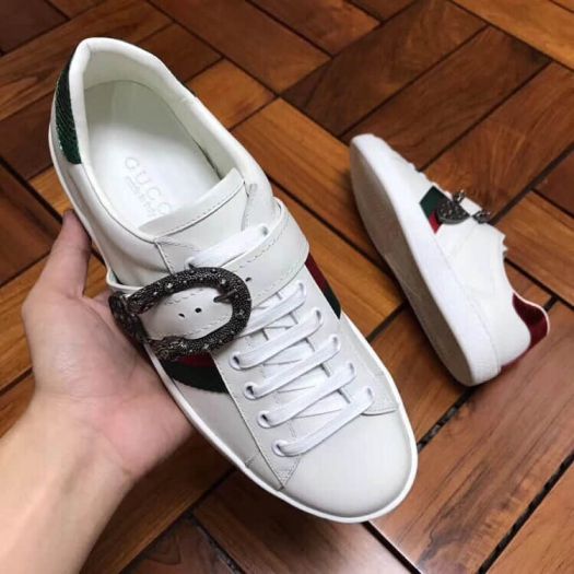 GG Leather Sneakers Men Shoes