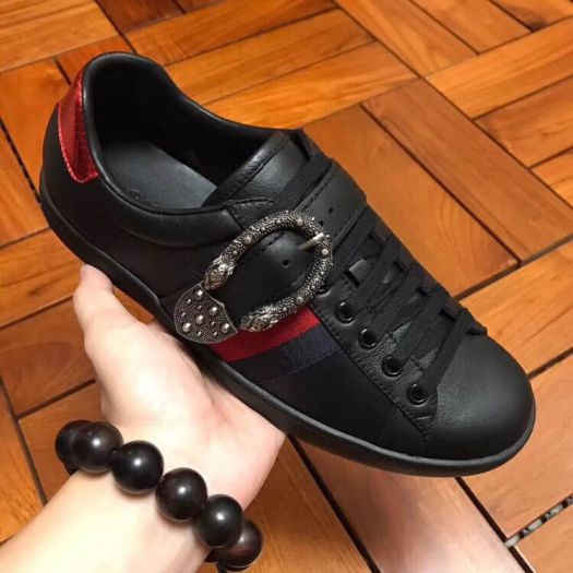 GG Leather Sneakers Men Shoes
