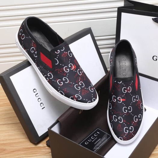 GG 2018 Leather Sneakers Men Shoes