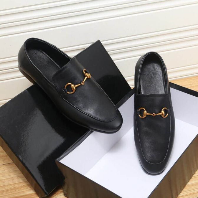 GG Leather Loafer 407314 DLC00 1000 Men Shoes