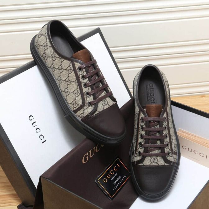 GG 2018 Leather Sneakers386752 A9LN1162 Men Shoes
