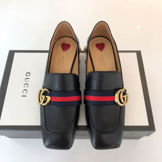 GG 2018 2018 Classic GG Mid Loafer 423559 DKHC0 1061 Women Shoes