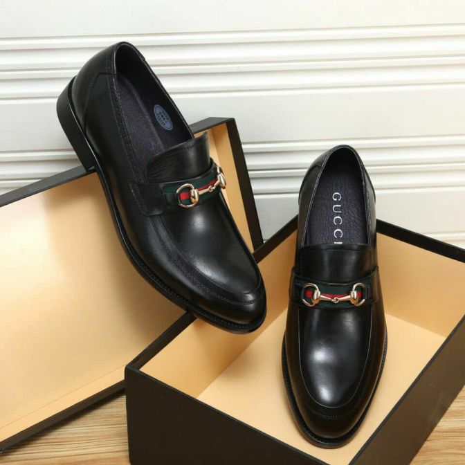 GG 2018 Men Leather Shoes