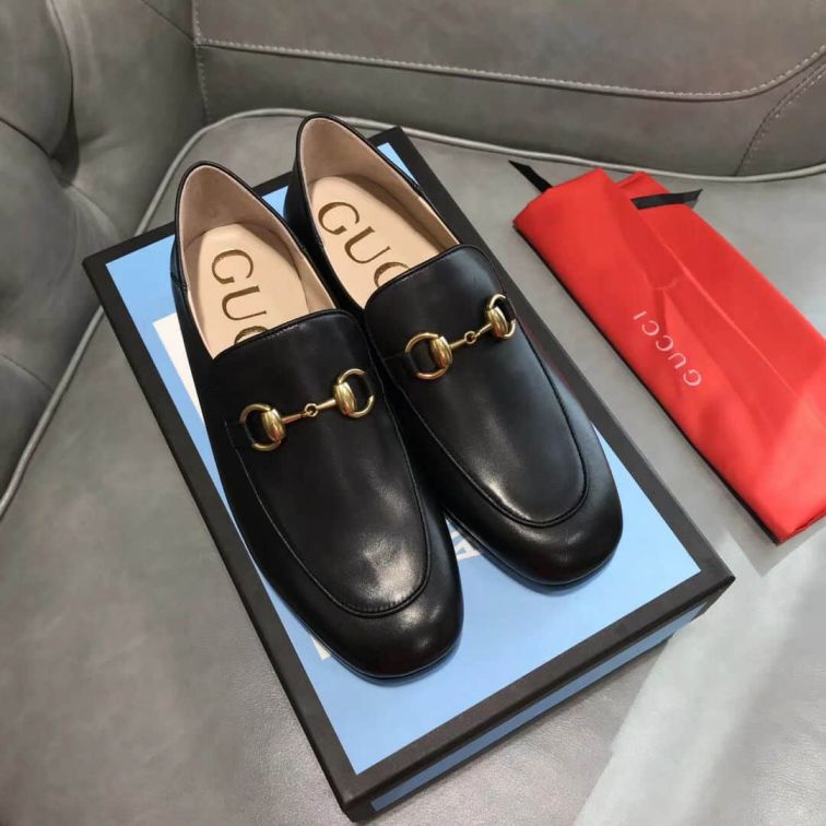GG 2018 Leather Loafer 523097 D3V00 1000 Women Shoes