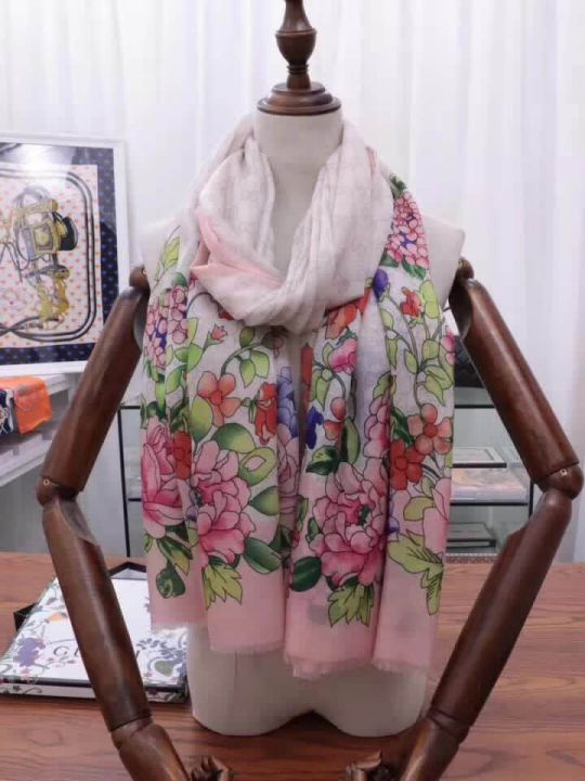GG 2018SS GG 100% Cashmere Women Scarves