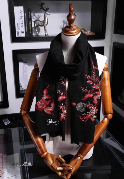 GG 2018 Embroidery Women Scarves