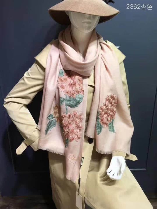 GG 2018FW Embroidery Women Scarves