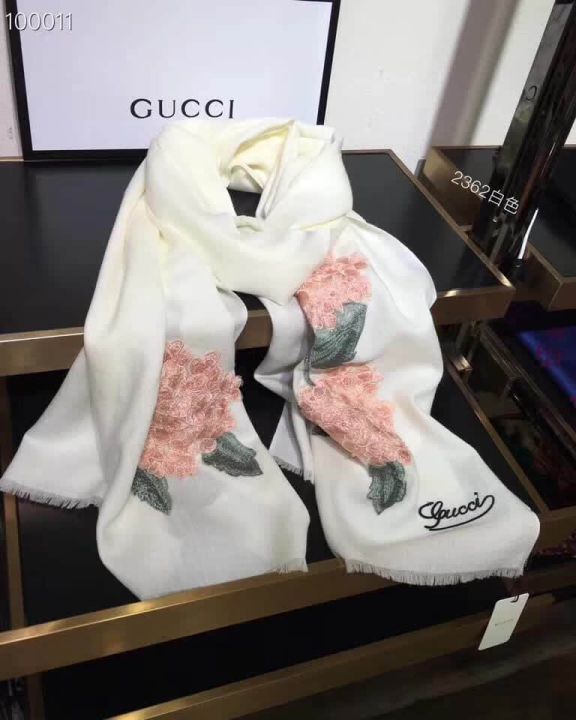 GG Embroidery Cashmere Women Scarves