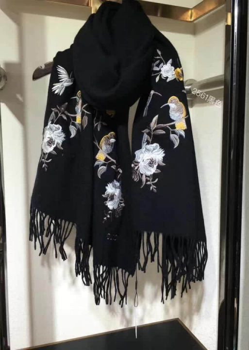 GG 2018 Embroidery Women Scarves