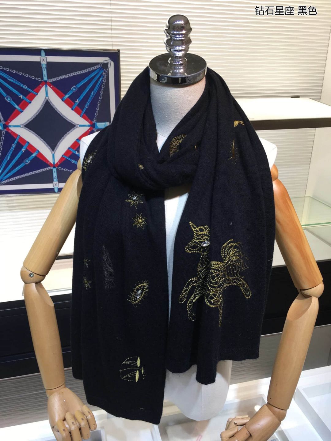 GG 100% Cashmere Knit Women Scarves