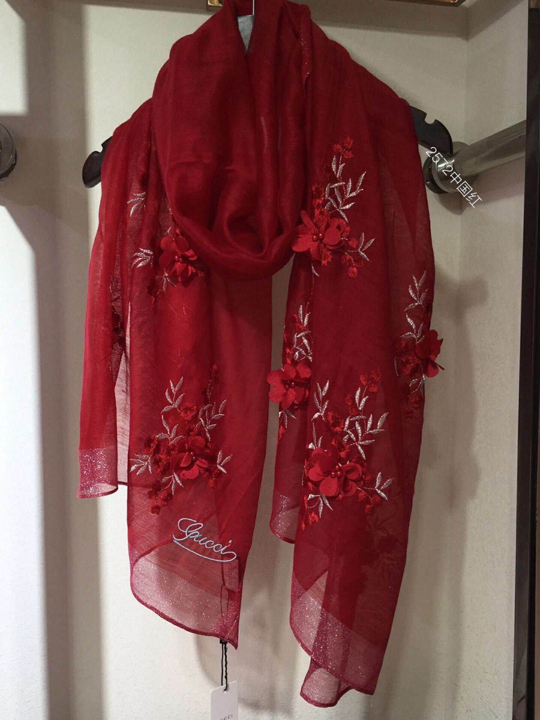 GG 2019 Silk Embroidery Women Scarves