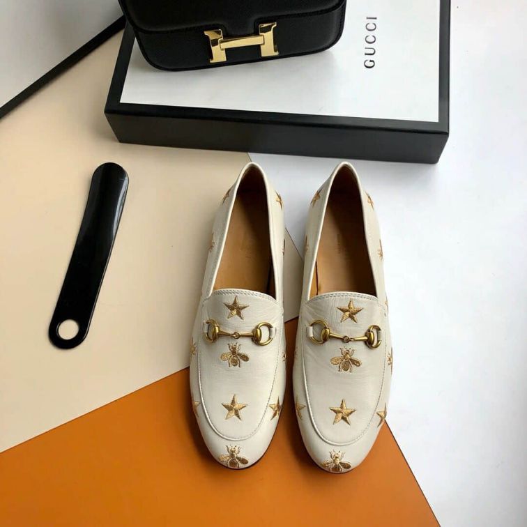 GG G Jordaan Embroidery Loafer Women Shoes