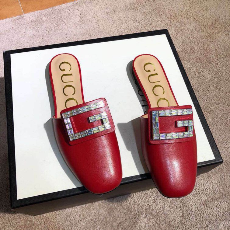 GG 2019SS Women Leather Slippers