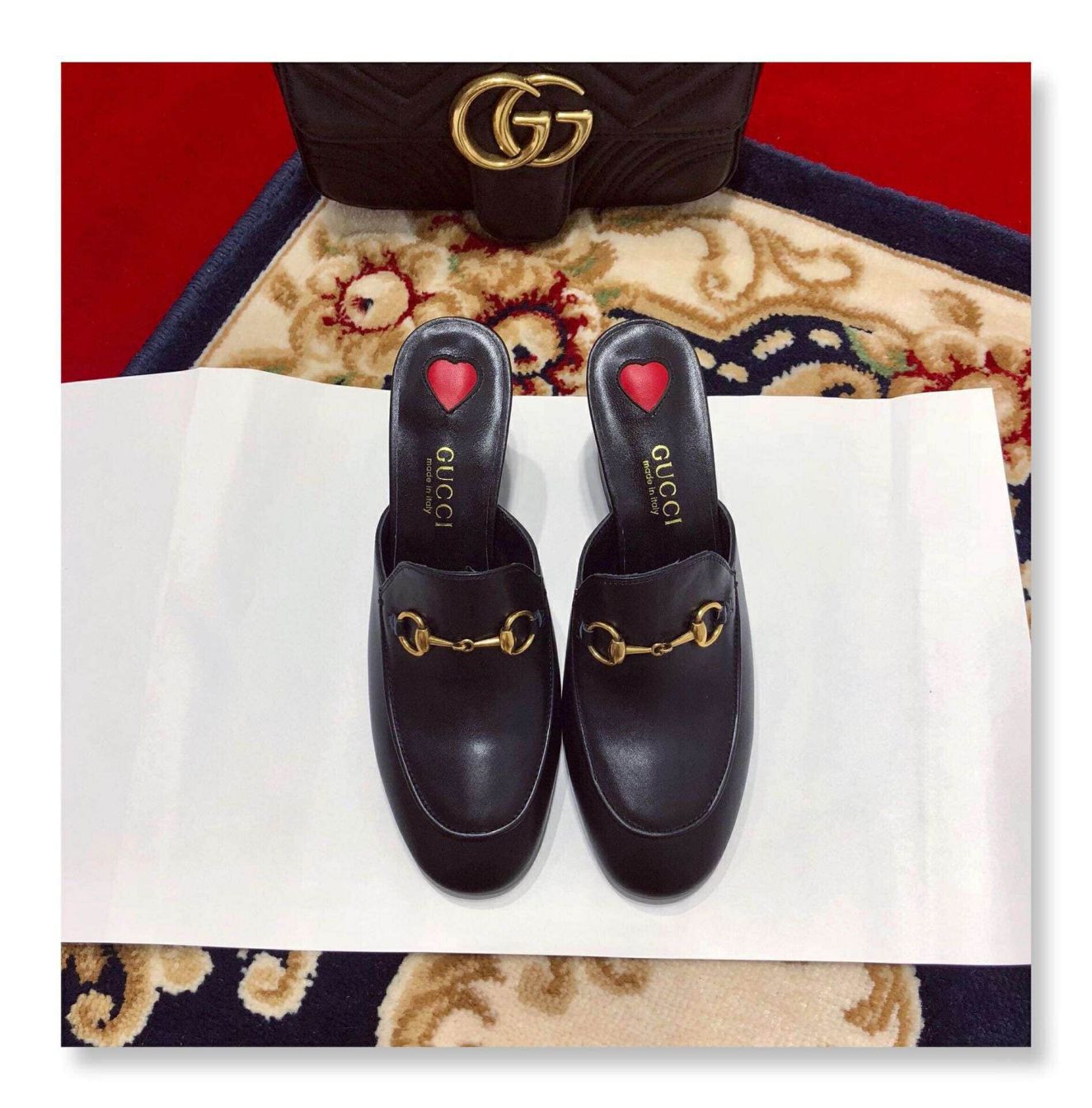 GG 2018ss Leather High Women Shoes