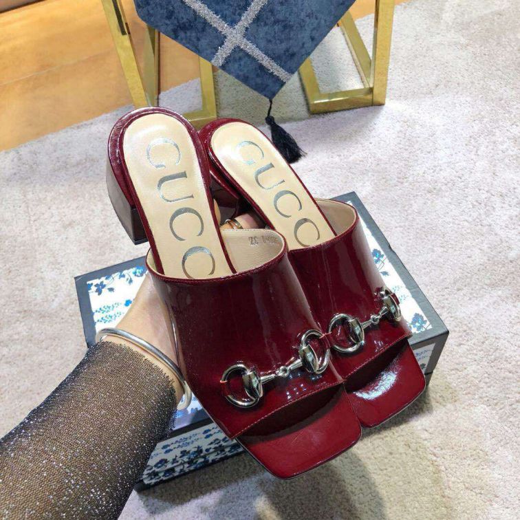 GG 2019SS Patent Leather Mid Women Sandals