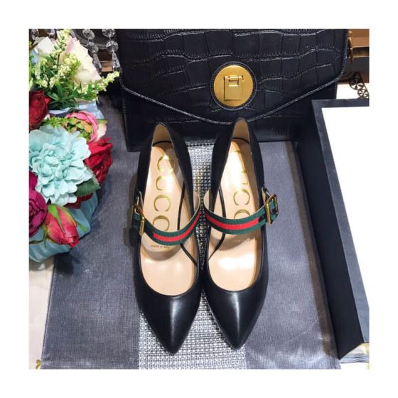 GG 2018SS Soft Leather High Women Shoes