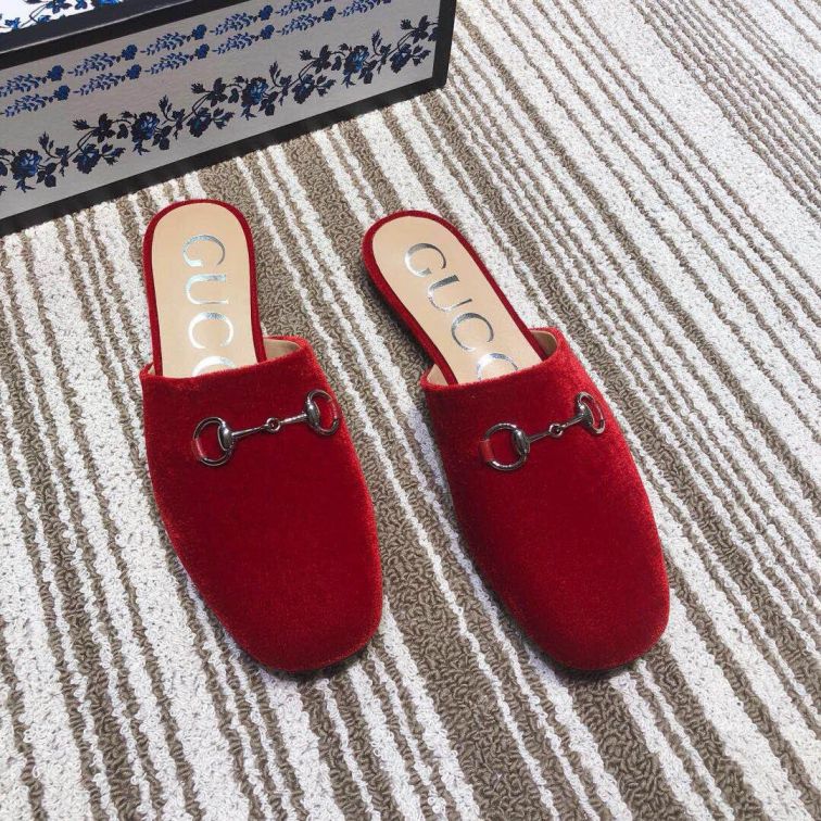 GG 2019SS Leather Soft Women Leather Slippers